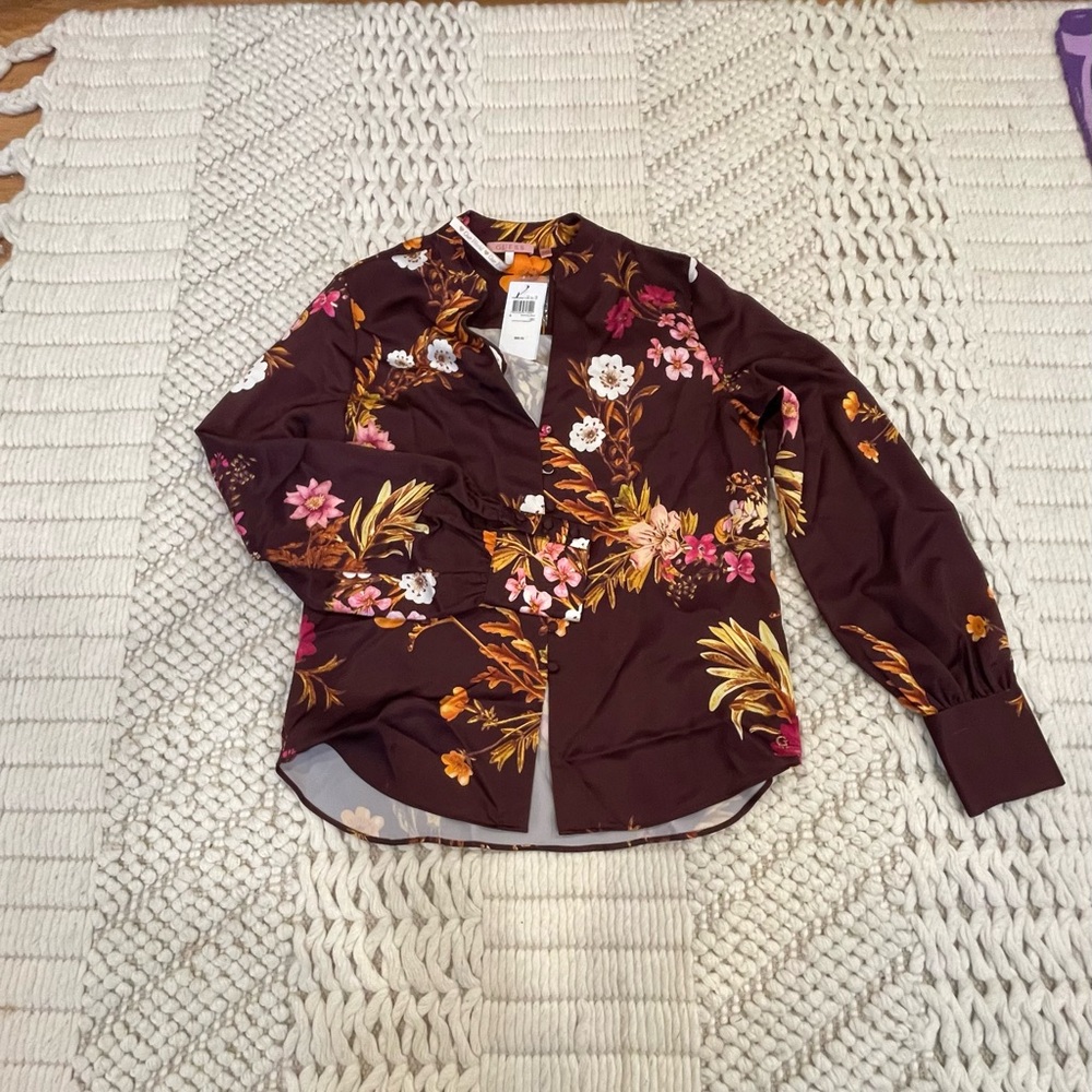 Women’s Guess Floral Blouse with Vibrant Accents